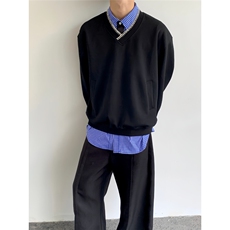 日系复古学院风V领卫衣男女春秋季休闲宽松内搭外套ZCT20，女装短外套，星座208-5