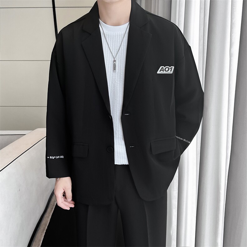 23/秋轻熟风西装外套男士韩版宽松潮流西服上衣A210-XZ01-P95,男装西服,电商A210