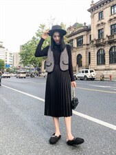 两件套连衣裙，女装连衣裙，倾爽