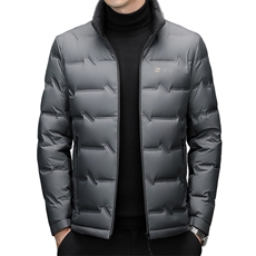 冬季白鸭绒翻领轻薄羽绒服休闲男士短款时尚户外保暖防寒男外套，男装羽绒服，钱塘6003（原4033）