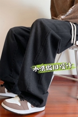 牛仔裤男港风直筒裤宽松美式复古休闲牛仔裤CK2331-P45控78，男装牛仔裤，星座717