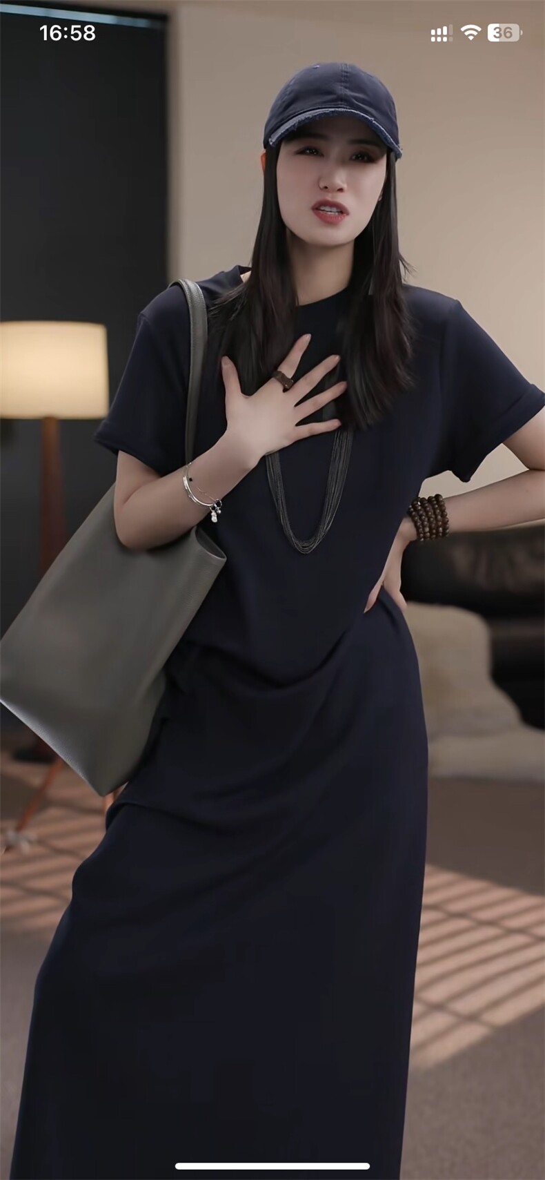 长款加厚精梳长绒棉连衣裙,女装连衣裙,米咔羊绒