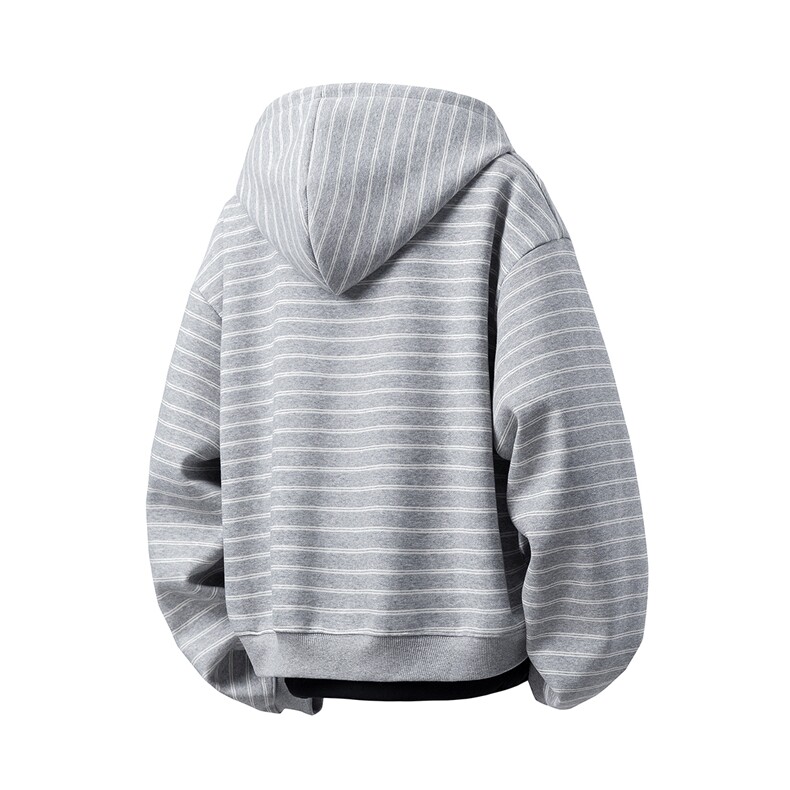 可二开条纹M-5XL大码34%棉66%涤纶连帽开衫卫衣男WY78194P88控138,男装卫衣,星座226-1