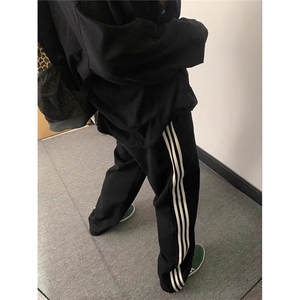 休闲裤男韩版潮流百搭裤子夏季薄款坠感阔腿拖地长裤CAN12图片