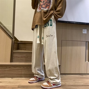美式灯芯绒裤子男冬季加绒加厚重磅休闲裤保暖秋冬款直筒阔腿男裤图片