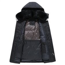 2020电商B247冬新款休闲保暖羽绒服真毛领可拆卸内里外套867-P300，男装羽绒服，电商B247