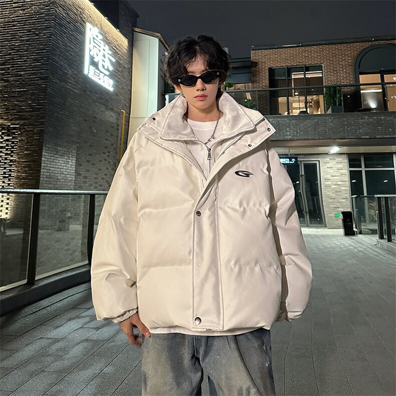 405A美式高街个性金属设计假两件pu皮棉服MY24925-P155控188,男装棉衣,星座405A
