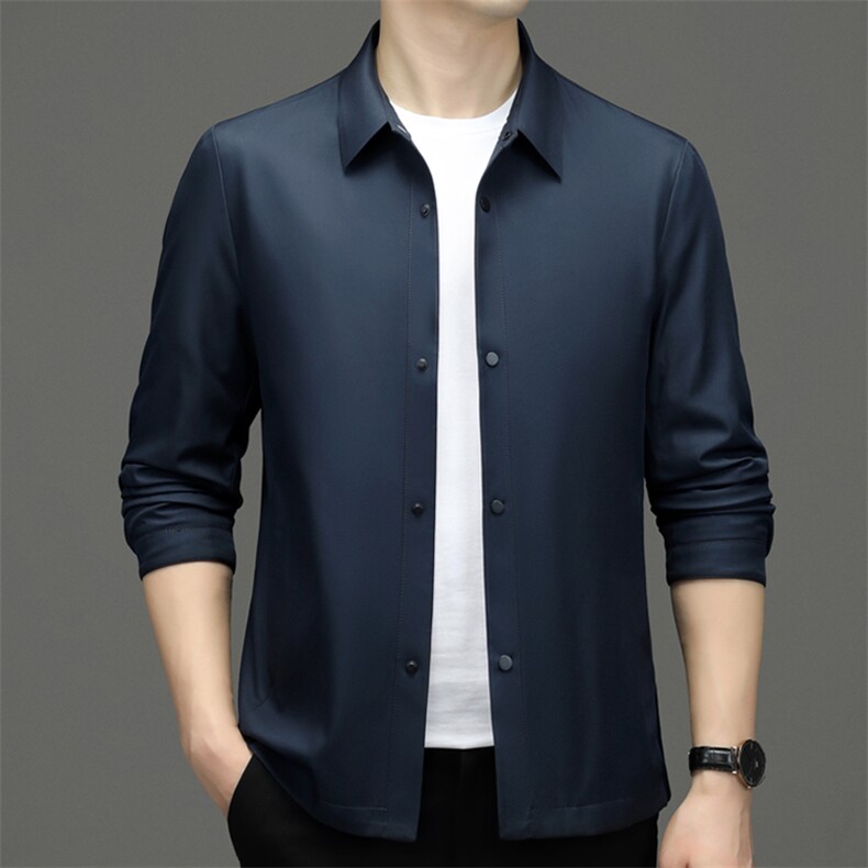 BEA8828钱塘2020-2中年男士春秋薄款商务休闲简约夹克外套P102图片