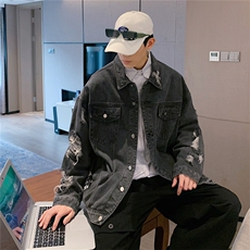JK629-p70-限价98现货港风大码牛仔ins外套cityboy，女装短外套，星座116