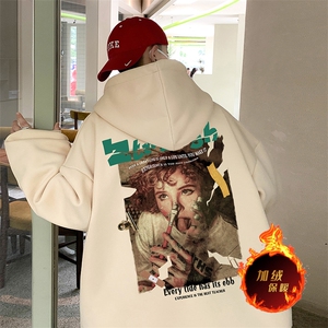 500克重磅秋冬美式加绒加厚卫衣外套DL1555常规特P35加绒特40图片