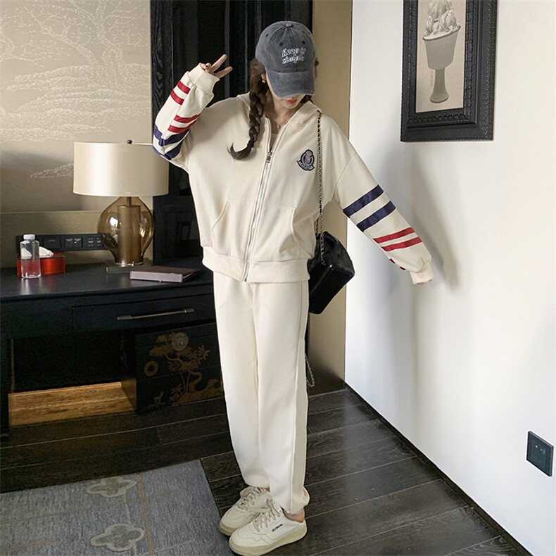 减龄洋气卫衣时尚两件套女小个子2025春秋新款韩版休闲运动服套装,女装套装/套裙,2C187