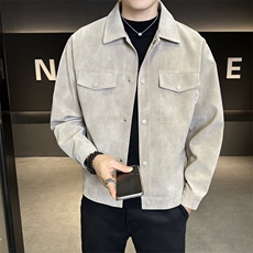 JK506-P1052025秋季新款时尚立领夹克百搭休闲潮流青年外套皮衣，男装皮衣，星座507A（原星座306B-2）