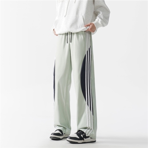 抖音品质秋季新款潮流撞色条纹宽松冲锋裤B315-K24321-特p35控68图片