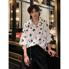 潮男玫瑰花衬衫A071-T20-P38，男装衬衫，电商A071