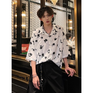 潮男玫瑰花衬衫  A071-T20-P38图片