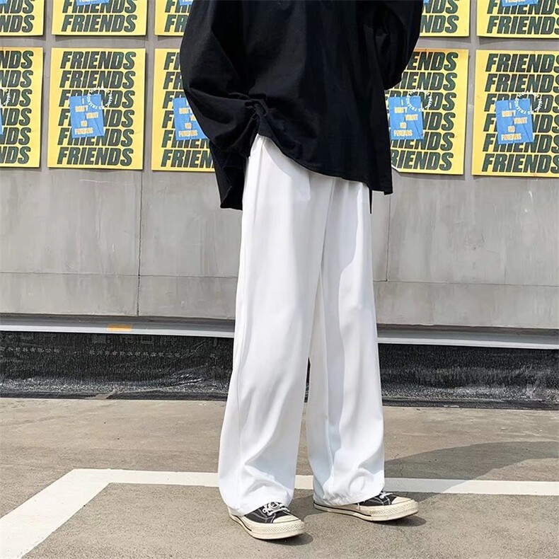 男夏季新款纯色冰丝休闲裤直筒宽松裤子运动裤B506P25,男装休闲裤,星座1116-2