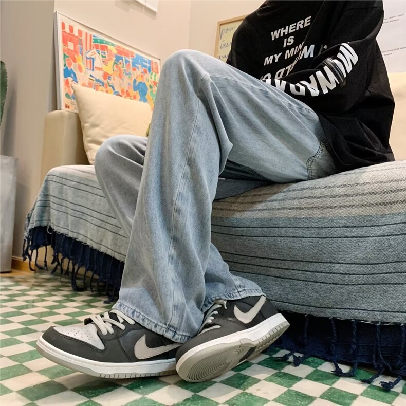 磨白牛仔裤男秋季潮大码休闲裤子高街M868P39,男装牛仔裤,星座1116-2