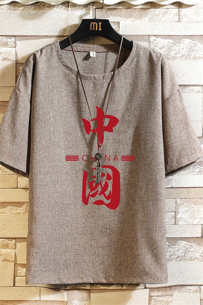ZT71198-P35风复古亚短袖男t恤男半袖砖墙控48,男装T恤,电商A040A