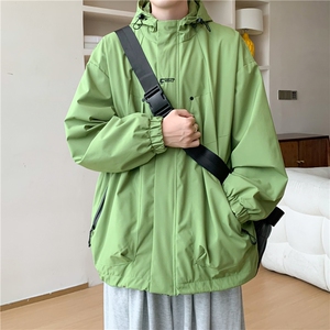 冲锋衣夹克男女韩版潮流宽松百搭帅连帽2024秋冬ins外套W6110-P57图片