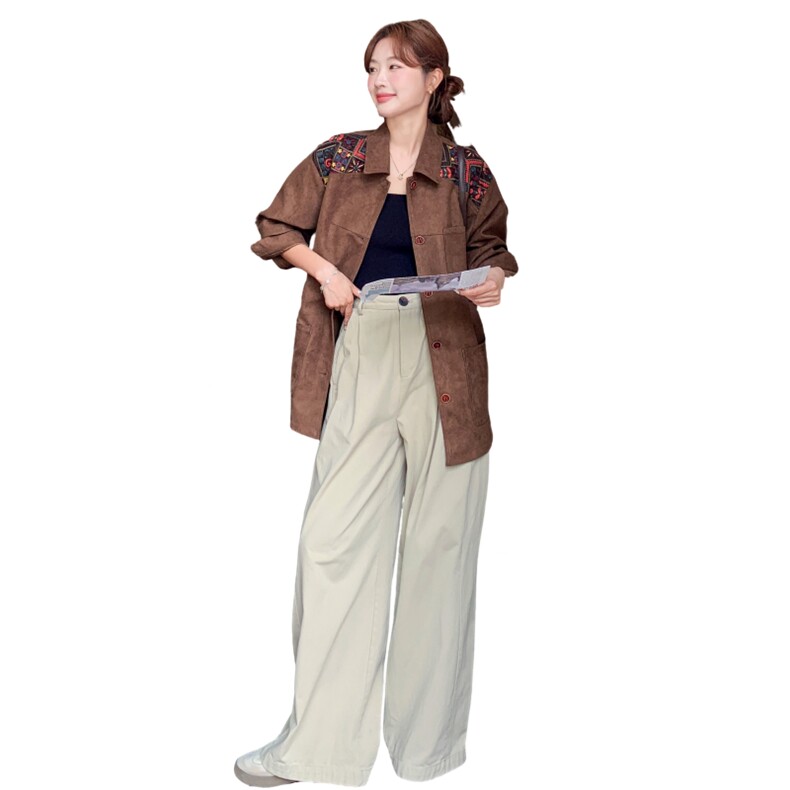 美拉德咖色羊皮绒风衣女2025秋季新款韩版小个子气质宽松休闲外套,女装风衣,2C135