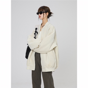 现货25春刺绣工艺棒球服流行高街美式中性港风夹克外套W326TP55图片
