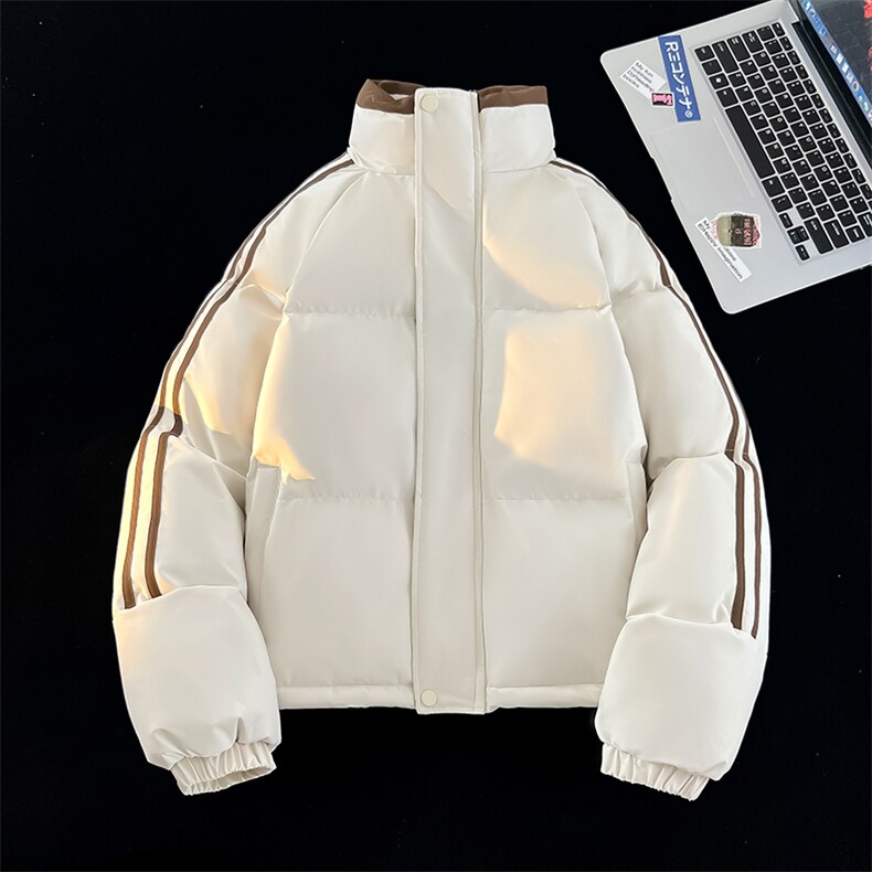 数据款！短款加厚棉服冬季拼色条纹情侣立领棉衣CM98912-P85特,男装棉衣,星座815A