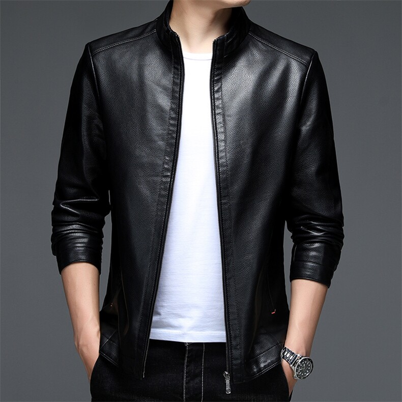 BH3101钱塘2020-2中年男士冬季厚款加棉休闲时尚皮衣夹克P160，男装皮衣，钱塘207-2