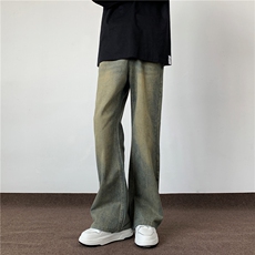 美式休闲直筒阔腿牛仔裤男长裤复古vintage宽松裤子YD767/p48，男装牛仔裤，电商B381-1
