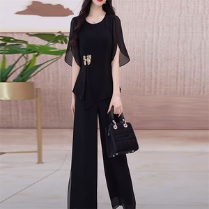 泓澄茂时尚套装女春夏2026年高档气质高端复古减龄妈妈两件套裤子图片