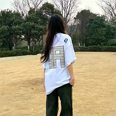 万针全刺绣工艺抖音得物高品质260克重磅纯棉双纱美式高街短袖T恤，男装T恤，电商A486