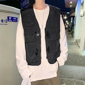 户外摄影潮牌情侣机能战术工装多口袋男女马甲背心坎肩MJ01-P30图片