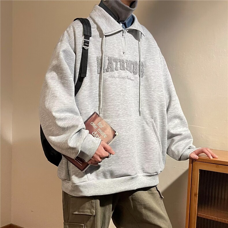 青春流行男百搭休闲新款秋冬套头翻领气质宽松型卫衣Y55P40,男装卫衣,星座1116-2