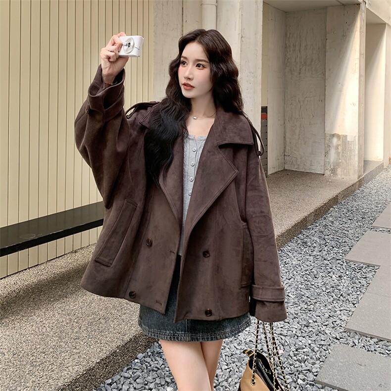 新款数据好大货。麂皮绒外套2B113-2536-P155-K238,女装短外套,2B113