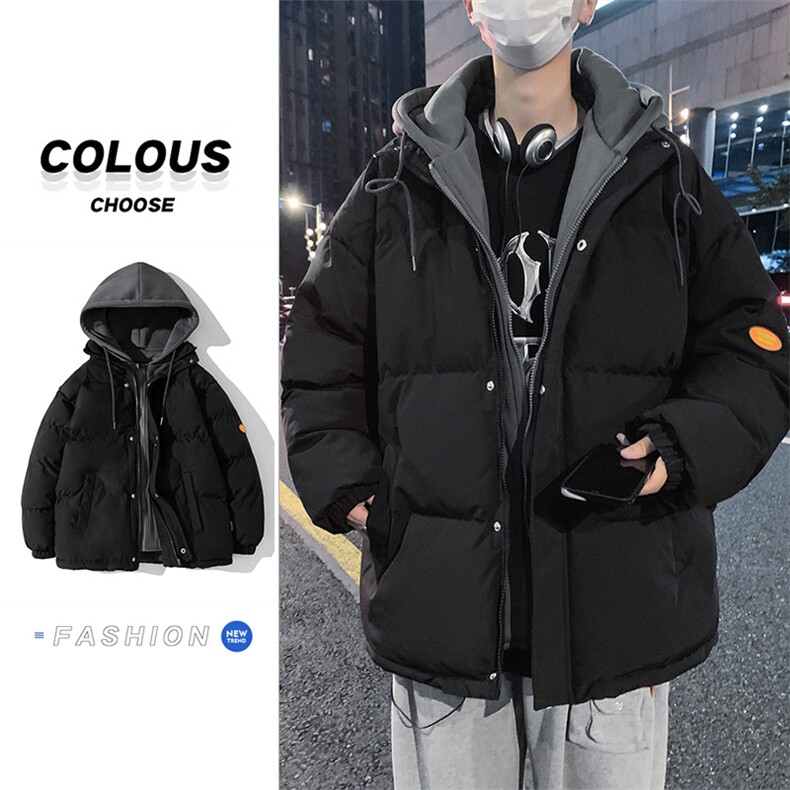 假两件棉服外套男连帽加厚棉衣2199-1特P90,男装棉衣,电商A309
