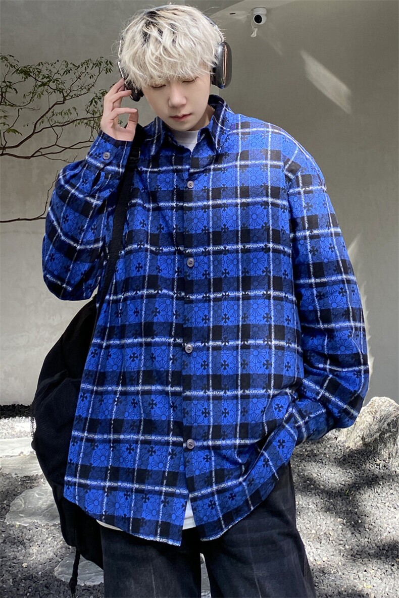 重磅纯棉衬衫男长袖春秋季高级感宽松内搭衬衣外套C2551P60控89,男装衬衫,电商A157