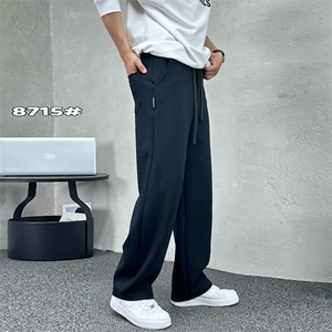 男宽松纯色休闲长裤 潮流百搭阔腿裤 A329-K8715-P65图片