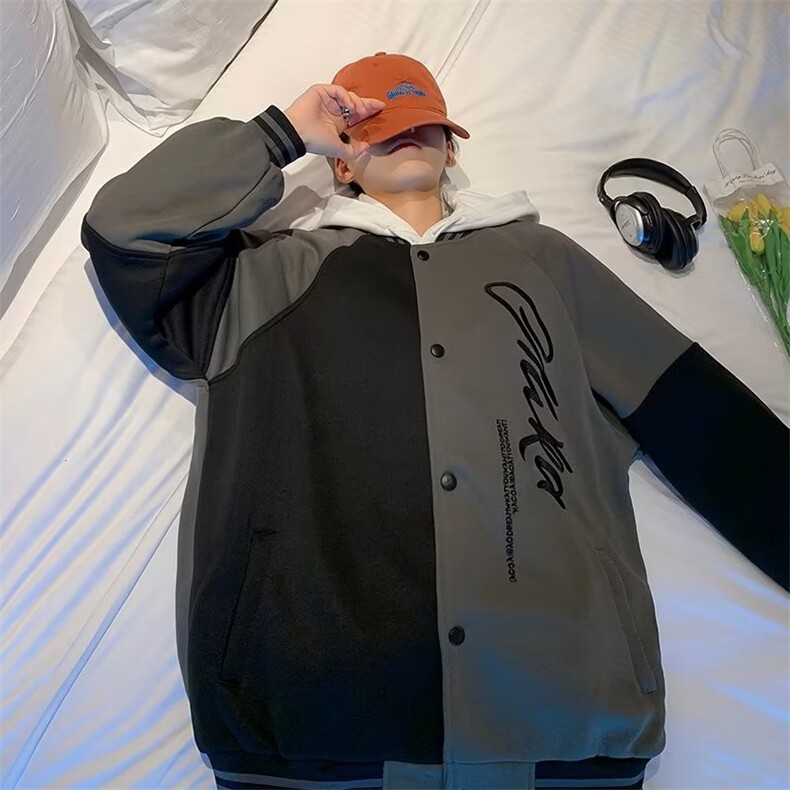 男秋季外套潮牌街头棒球服夹克Z902P60图片