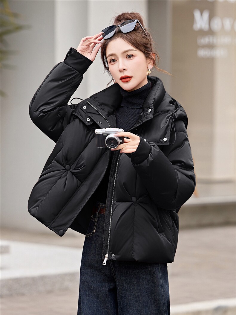 超好看短款羽绒服女2025冬新款时髦洋气白鸭绒外套,女装羽绒服,伊仟回