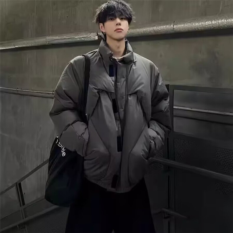 网图现货 美式宽松连帽设计感加厚棉服MY2530特P90图片