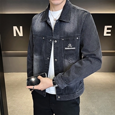牛仔外套男水洗高级感衣服秋季修身牛仔夹克C317-J6518-P125，男装夹克，电商C317