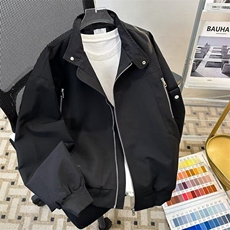 高街工装飞行员夹克男款拉链设计感运动棒球服外套上衣W6345-P64，男装夹克，星座412-3