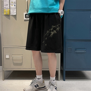 冰丝短裤男士大码宽松休闲五分裤男运动中裤 MK37382-P15图片