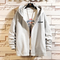 KS21051-P38连帽开衫卫衣男运动外套大码班服砖墙挂拍，男装卫衣，电商A040A