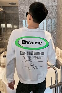 WY869 2021春秋季新款社会小伙套头卫衣男网红同款上衣 白图片