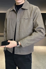 加绒皮衣外套男秋冬季2025新款加厚款机车皮夹克A313-K9931-P155，男装夹克，电商A313