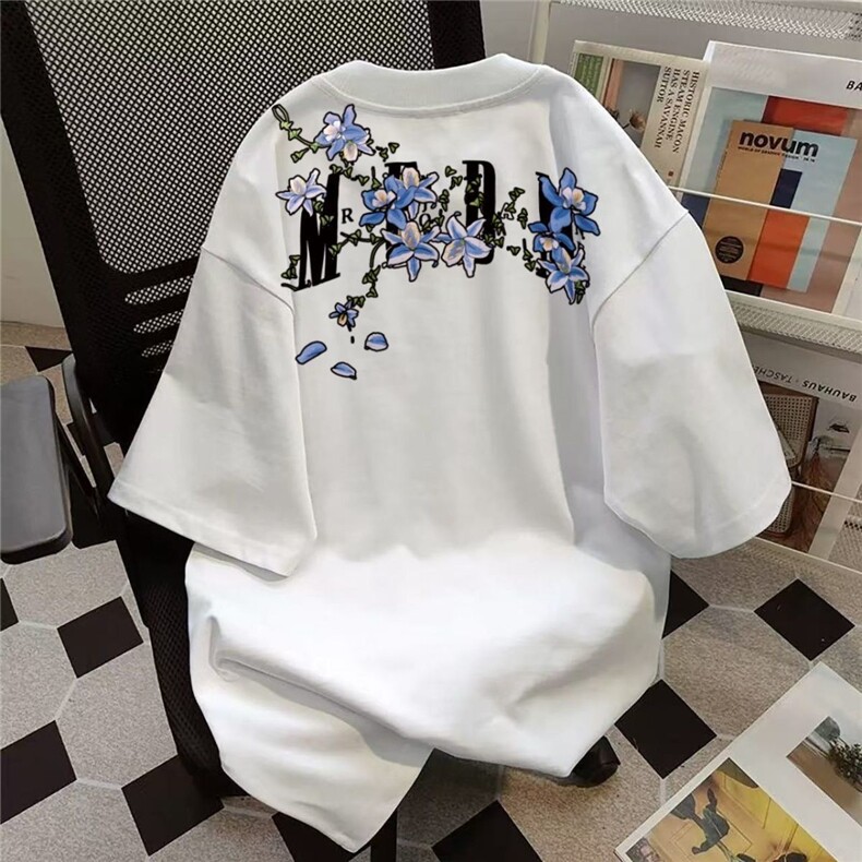 H1057-p35原版前后刺绣夏季新款字母情侣宽松短袖T恤，男装T恤，星座617A-2