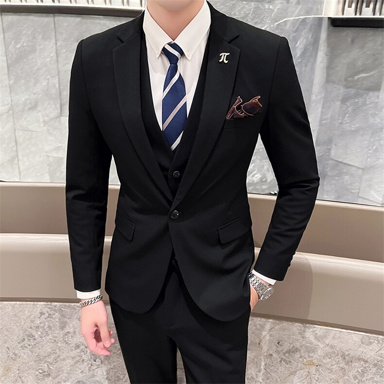 专业西服工厂永不断货男商务休闲大码西服套装三件套1818-P210,男装西服套装,星座311B