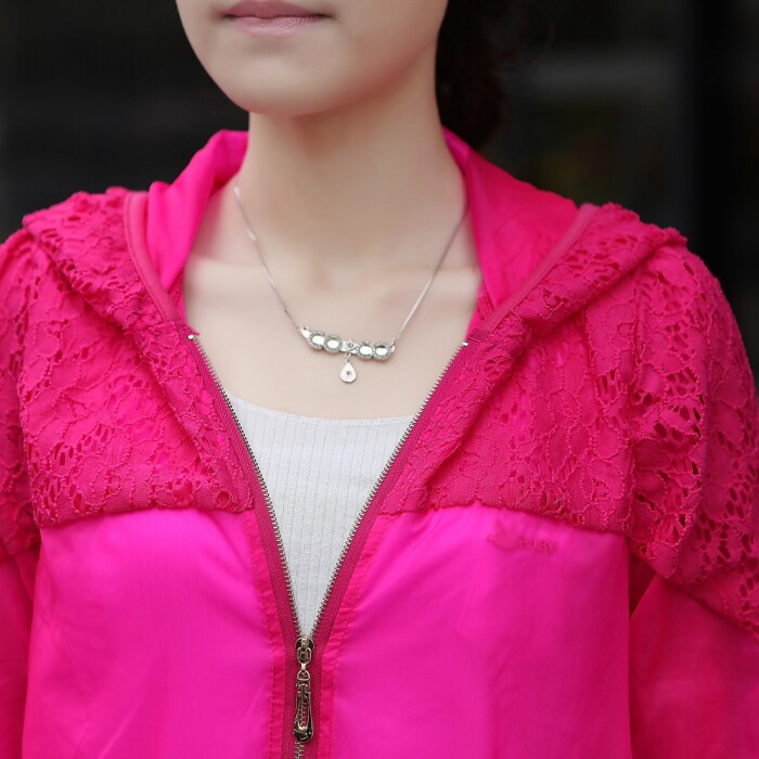 时尚蕾丝拼接女士防晒衣轻薄透气显瘦百搭夏季必备单品,女装防晒衣,凯瑟曼