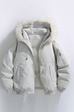 美式座山雕毛领羽绒服男冬季加厚棉衣情侣棉服外套MY2525-P100，男装羽绒服，星座610（原A335）