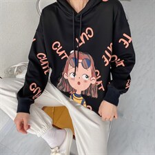 秋季满印小女孩卫衣，女装卫衣/绒衫，NOUSWEETY 诺小姐衣橱